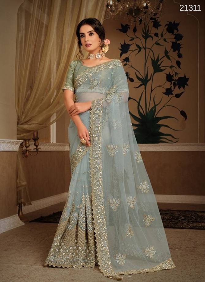 MAHOTSAV ERSHEEN Latest Fancy Designer Heavy Party wear Resham Zari Cord And Sequins Embroidery Work Saree collection
